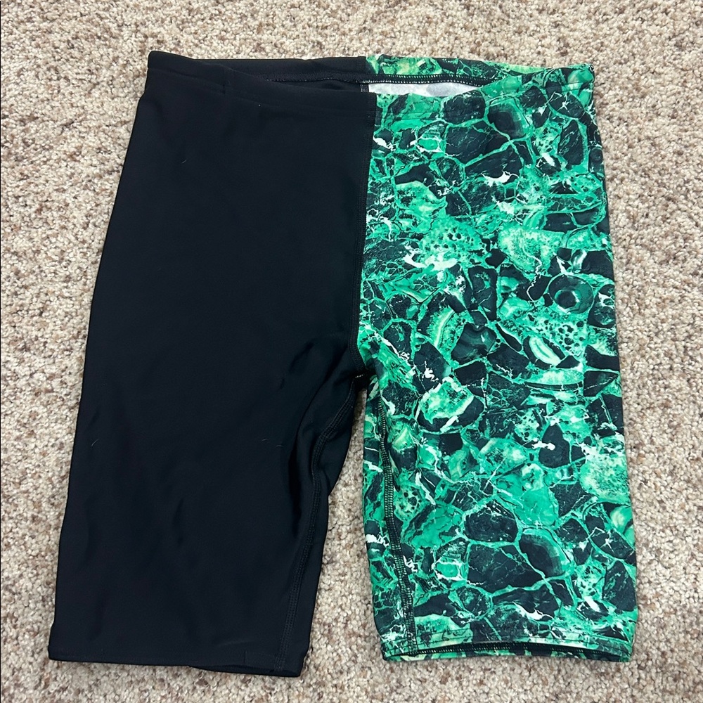 Black and Green Jammer Swimsuit
